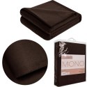 Koc bawełniany akrylowy 150x200 Mono pled brązowy I23 Koc bawełniany akrylowy 150x200 Mono pled brązowy I23