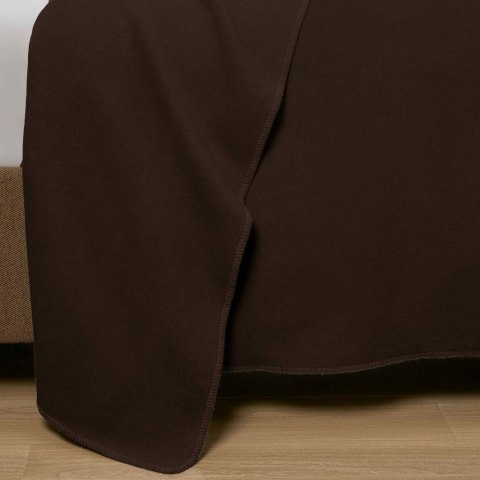 Koc bawełniany akrylowy 150x200 Mono pled brązowy I23 Koc bawełniany akrylowy 150x200 Mono pled brązowy I23