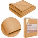 Koc bawełniany akrylowy 150x200 Mono pled musztardowy I23 Koc bawełniany akrylowy 150x200 Mono pled musztardowy I23