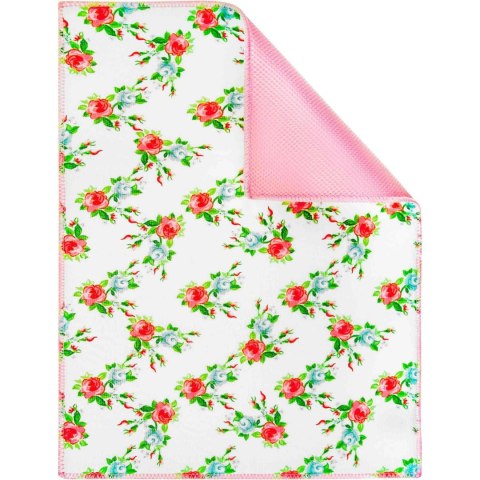Mata do suszenia naczyń 38x51 Angielskie róże biała różowa Mata do suszenia naczyń 38x51 Angielskie róże biała różowa