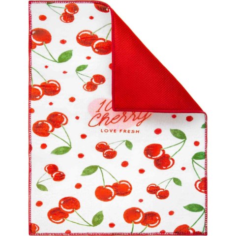 Mata do suszenia naczyń 38x51 Cherry wiśnie biała czerwona Mata do suszenia naczyń 38x51 Cherry wiśnie biała czerwona
