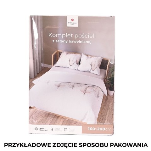NATANIEL Komplet pościeli z bawełny satynowej 220x200cm 100040/SAT/000/220200/1 NATANIEL Komplet pościeli z bawełny satynowej 220x200cm 100040/SAT/000/220200/1