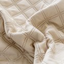 Narzuta z falbanką 200x220 Ruffy beżowa falbanka romby glamour dekoracyjna I2 Narzuta z falbanką 200x220 Ruffy beżowa falbanka romby glamour dekoracyjna I2