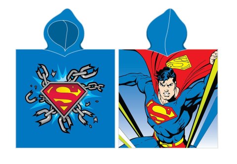 Poncho dla dzieci 50x115 Superman ręcznik z kapturem dziecięce Summer Poncho dla dzieci 50x115 Superman ręcznik z kapturem dziecięce Summer