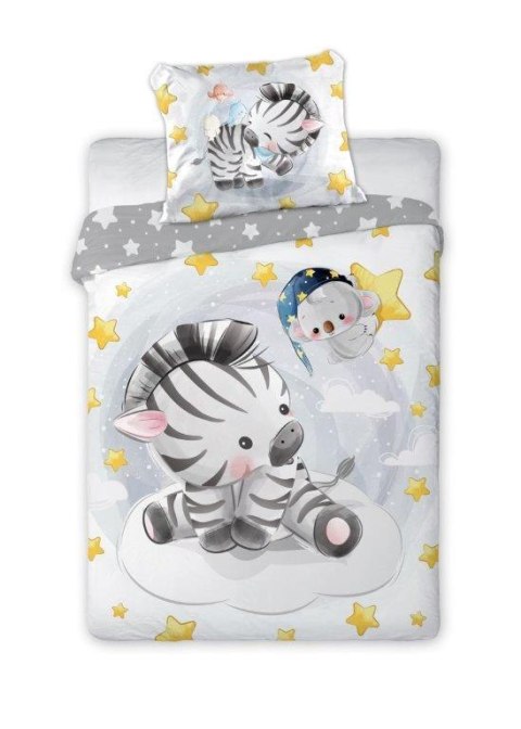 Pościel bawełniana 100x135 Zebra szara poszewka 40x60 dziecięca do łóżeczka Faro 23 Pościel bawełniana 100x135 Zebra szara poszewka 40x60 dziecięca do łóżeczka Faro 23