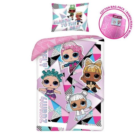 Pościel bawełniana 140x200 LOL dziecięca z poszewką 70x90 Kids 09 Pościel bawełniana 140x200 LOL dziecięca z poszewką 70x90 Kids 09