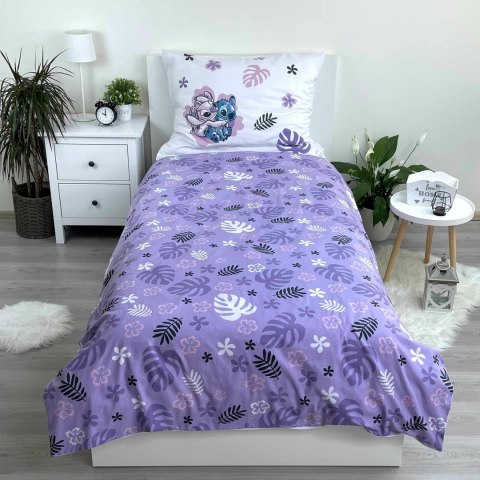 Pościel bawełniana 140x200 Lilo i Stitch biała fioletowa poszewka 70x90 August 23 Pościel bawełniana 140x200 Lilo i Stitch biała fioletowa poszewka 70x90 August 23