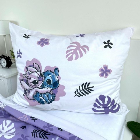 Pościel bawełniana 140x200 Lilo i Stitch biała fioletowa poszewka 70x90 August 23 Pościel bawełniana 140x200 Lilo i Stitch biała fioletowa poszewka 70x90 August 23