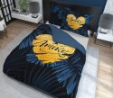 Pościel bawełniana 160x200 granatowa amore w liście 4414 A Holland 35 Pościel bawełniana 160x200 granatowa amore w liście 4414 A Holland 35