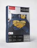 Pościel bawełniana 160x200 granatowa amore w liście 4414 A Holland 35 Pościel bawełniana 160x200 granatowa amore w liście 4414 A Holland 35