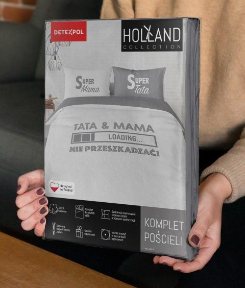 Pościel bawełniana 160x200 tata & mama nie przeszkadzać 4417 A Holland 35 Pościel bawełniana 160x200 tata & mama nie przeszkadzać 4417 A Holland 35