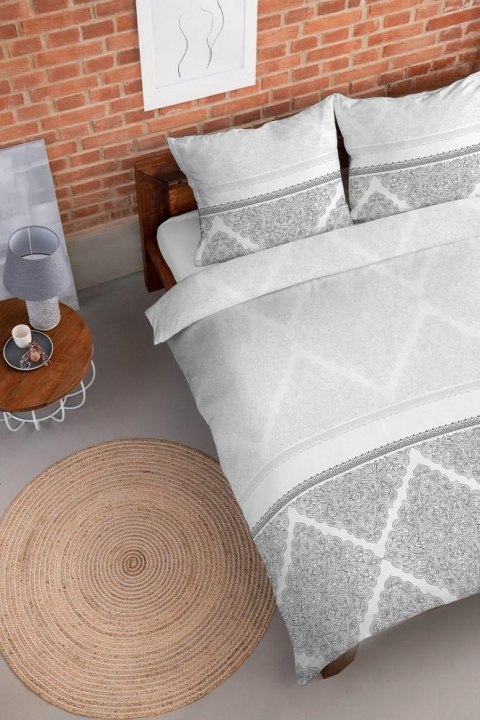 Pościel flanelowa 140x200 szara geometria ornamenty pasy 4514 B Flanela 2023 Pościel flanelowa 140x200 szara geometria ornamenty pasy 4514 B Flanela 2023