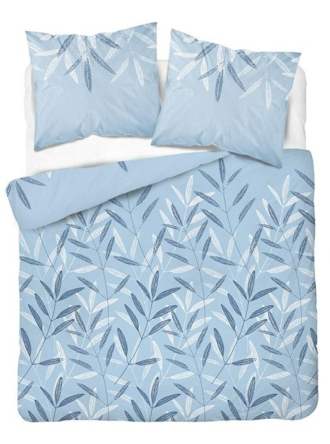 Pościel flanelowa 220x200 niebieska liście łąka 4519 B Flanela 2023 Pościel flanelowa 220x200 niebieska liście łąka 4519 B Flanela 2023