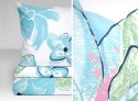 Pościel satynowa 220x200 kwiaty błękitne zielone Saint Tropez Frotex 23 Pościel satynowa 220x200 kwiaty błękitne zielone Saint Tropez Frotex 23