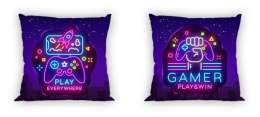 Poszewka bawełniana 40x40 Neon fioletowa młodzieżowa dwustronna Faro