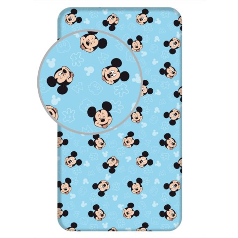 Prześcieradło bawełniane z gumką 90x200 Myszka Miki niebieska Mickey Mouse dla dzieci August 23 Prześcieradło bawełniane z gumką 90x200 Myszka Miki niebieska Mickey Mouse dla dzieci August 23