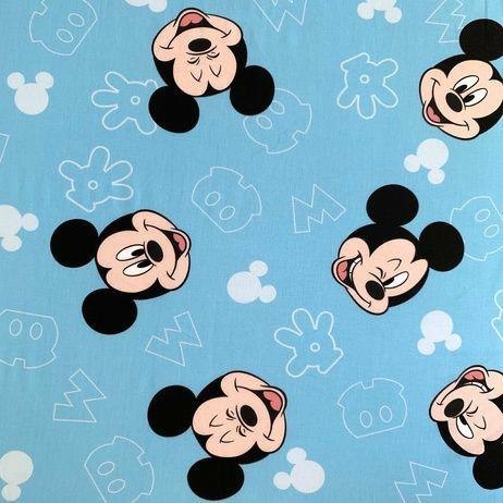 Prześcieradło bawełniane z gumką 90x200 Myszka Miki niebieska Mickey Mouse dla dzieci August 23 Prześcieradło bawełniane z gumką 90x200 Myszka Miki niebieska Mickey Mouse dla dzieci August 23