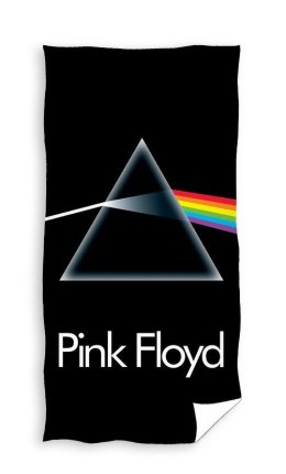 Ręcznik plażowy 70x140 Pink Floyd czarny bawełniany Summer