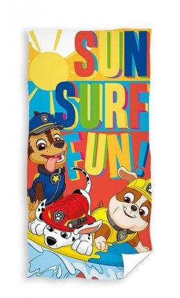 Ręcznik plażowy 70x140 Psi Patrol pieski Sun Surf Fun kolorowy C23