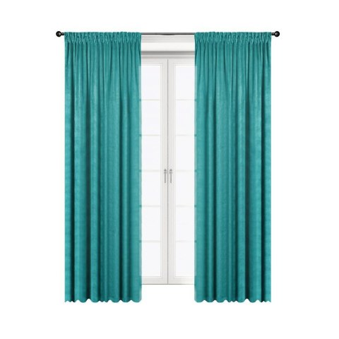 Zasłona zaciemniająca 140x260 Sofia Velvet zielona welurowa gotowa na taśmie Home 2023 Zasłona zaciemniająca 140x260 Sofia Velvet zielona welurowa gotowa na taśmie Home 2023