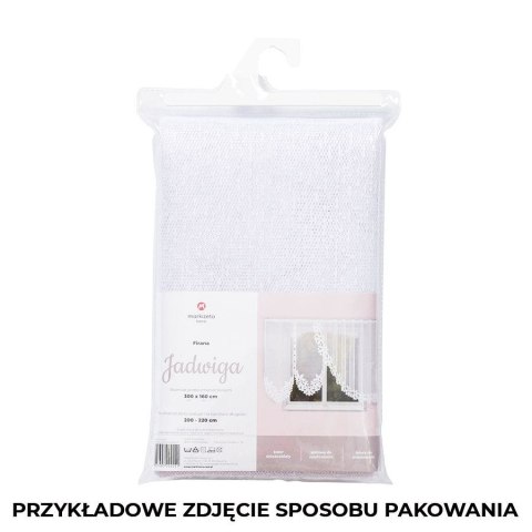 JADWIGA Firanka żakardowa gotowa, szerokość 300 x wysokość 120cm, kolor 001 biały 019318/FBL/001/300120/1 JADWIGA Firanka żakardowa gotowa, szerokość 300 x wysokość 120cm, kolor 001 biały 019318/FBL/001/300120/1