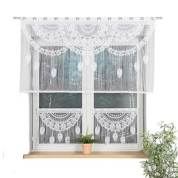 MAHIKA Makrama żakardowa gotowa, szerokość 160 x wysokość 90cm, kolor 001 biały 001475/PBL/001/160090/1
