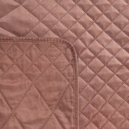 Narzuta na fotel 70x160 Luiz 3 różowa pudrowa welurowa wzór geometryczny