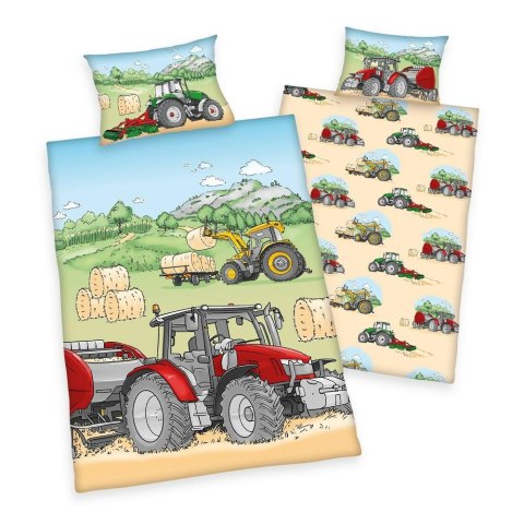 Pościel bawełniana 100x135 Traktor pole zboże siano zbiory poszewka 40x60 dziecięca do łóżeczka H23 Pościel bawełniana 100x135 Traktor pole zboże siano zbiory poszewka 40x60 dziecięca do łóżeczka H23