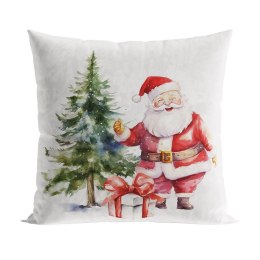 Poszewka świąteczna dekoracyjna 40x40 Velvet biała mikołaj PBN162/POP/001/040040/1