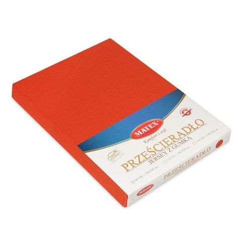 Prześcieradło jersey z gumką 120x200 czerwone 14 Premium Prześcieradło jersey z gumką 120x200 czerwone 14 Premium