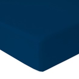 Prześcieradło jersey z gumką 120x200 granatowe na wysoki materac 30 cm Jersey 1