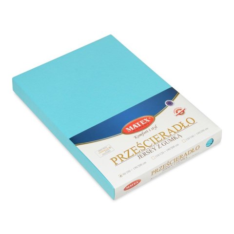 Prześcieradło jersey z gumką 140x200 turkusowe 31 Premium Prześcieradło jersey z gumką 140x200 turkusowe 31 Premium