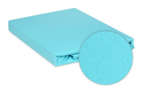 Prześcieradło jersey z gumką 140x200 turkusowe 31 Premium Prześcieradło jersey z gumką 140x200 turkusowe 31 Premium