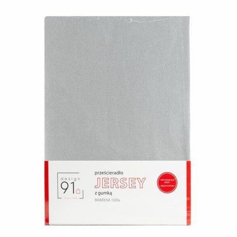 Prześcieradło jersey z gumką 180x200 szare jasne na wysoki materac 30 cm 125 g/m2 Prześcieradło jersey z gumką 180x200 szare jasne na wysoki materac 30 cm 125 g/m2