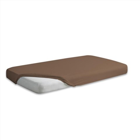 Prześcieradło jersey z gumką 220x200 brązowe 18 Premium Prześcieradło jersey z gumką 220x200 brązowe 18 Premium