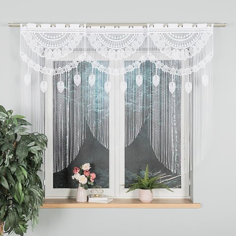 RANI Makrama żakardowa gotowa, szerokość 60 x wysokość 140cm, kolor 001 biały 001474/PBL/001/060140/1 RANI Makrama żakardowa gotowa, szerokość 60 x wysokość 140cm, kolor 001 biały 001474/PBL/001/060140/1