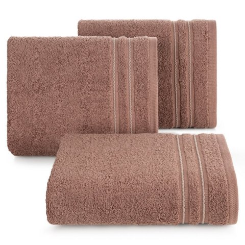 Ręcznik Emina 30x50 ceglasty zdobiony stebnowaną bordiurą 500 g/m2 Eurofirany Ręcznik Emina 30x50 ceglasty zdobiony stebnowaną bordiurą 500 g/m2 Eurofirany