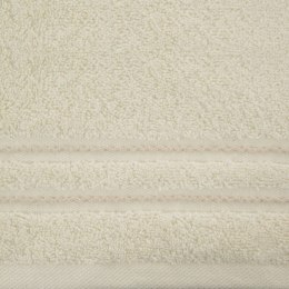 Ręcznik Emina 30x50 kremowy zdobiony stebnowaną bordiurą 500 g/m2 Eurofirany