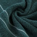 Ręcznik Emina 30x50 turkusowy zdobiony stebnowaną bordiurą 500 g/m2 Eurofirany