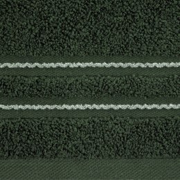 Ręcznik Emina 50x90 zielony zdobiony stebnowaną bordiurą 500 g/m2 Eurofirany
