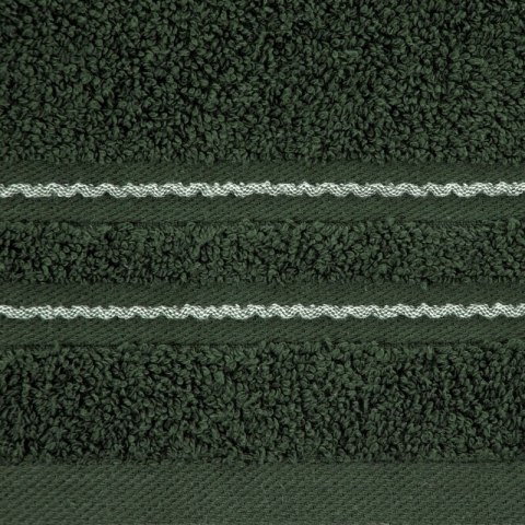 Ręcznik Emina 50x90 zielony zdobiony stebnowaną bordiurą 500 g/m2 Eurofirany Ręcznik Emina 50x90 zielony zdobiony stebnowaną bordiurą 500 g/m2 Eurofirany