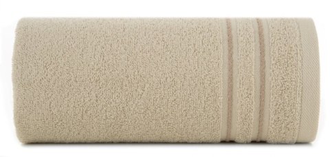 Ręcznik Emina 70x140 beżowy zdobiony stebnowaną bordiurą 500 g/m2 Eurofirany Ręcznik Emina 70x140 beżowy zdobiony stebnowaną bordiurą 500 g/m2 Eurofirany