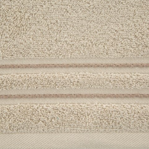 Ręcznik Emina 70x140 beżowy zdobiony stebnowaną bordiurą 500 g/m2 Eurofirany Ręcznik Emina 70x140 beżowy zdobiony stebnowaną bordiurą 500 g/m2 Eurofirany