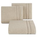 Ręcznik Emina 70x140 beżowy zdobiony stebnowaną bordiurą 500 g/m2 Eurofirany Ręcznik Emina 70x140 beżowy zdobiony stebnowaną bordiurą 500 g/m2 Eurofirany
