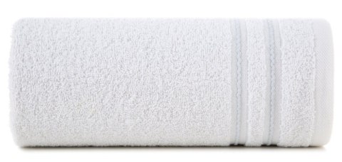 Ręcznik Emina 70x140 biały zdobiony stebnowaną bordiurą 500 g/m2 Eurofirany Ręcznik Emina 70x140 biały zdobiony stebnowaną bordiurą 500 g/m2 Eurofirany