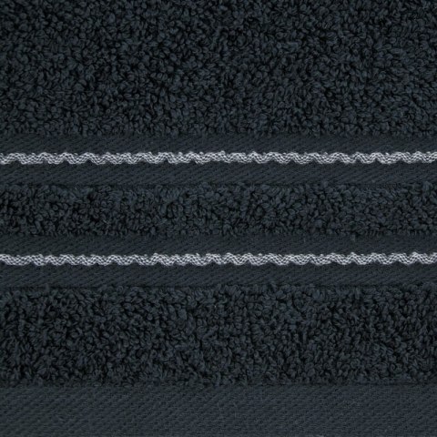 Ręcznik Emina 70x140 granatowy zdobiony stebnowaną bordiurą 500 g/m2 Eurofirany Ręcznik Emina 70x140 granatowy zdobiony stebnowaną bordiurą 500 g/m2 Eurofirany
