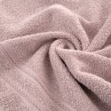 Ręcznik Emina 70x140 pudrowy zdobiony stebnowaną bordiurą 500 g/m2 Eurofirany Ręcznik Emina 70x140 pudrowy zdobiony stebnowaną bordiurą 500 g/m2 Eurofirany