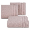Ręcznik Emina 70x140 pudrowy zdobiony stebnowaną bordiurą 500 g/m2 Eurofirany Ręcznik Emina 70x140 pudrowy zdobiony stebnowaną bordiurą 500 g/m2 Eurofirany