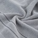 Ręcznik Emina 70x140 srebrny zdobiony stebnowaną bordiurą 500 g/m2 Eurofirany Ręcznik Emina 70x140 srebrny zdobiony stebnowaną bordiurą 500 g/m2 Eurofirany