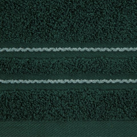 Ręcznik Emina 70x140 zielony ciemny zdobiony stebnowaną bordiurą 500 g/m2 Eurofirany Ręcznik Emina 70x140 zielony ciemny zdobiony stebnowaną bordiurą 500 g/m2 Eurofirany